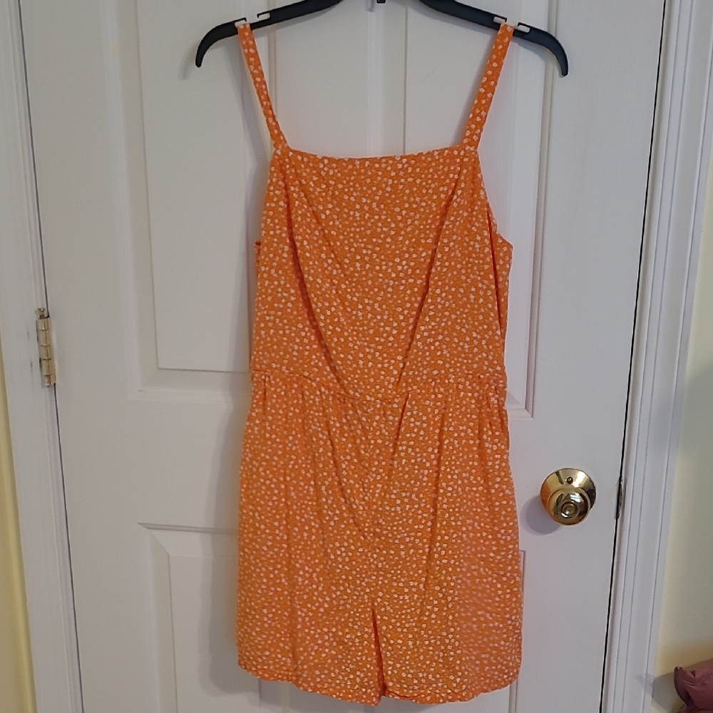 Old Navy Orange Sleeveless Spaghetti Strap Sundress